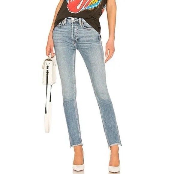 Redone Double Needle Long Jeans Light Size 28 - Picture 1 of 9